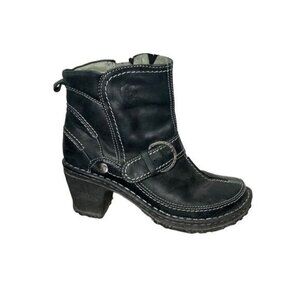 Josef Seibel Women’s Size 38 Spirit of Nature Dark Grey Leather Moto Style Boot